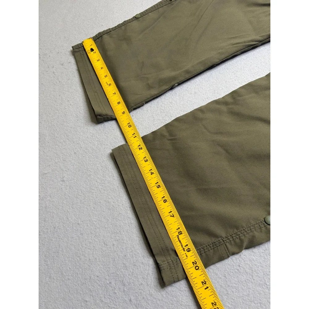 Prana Pants Mens‎ Medium Green Zion Hiking Cargo Integrated Belt Stretch